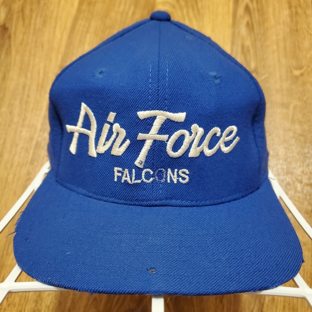 Vintage 90s‎ Air Force Falcons Hat Cap Adult Snapback Blue Twins Wool